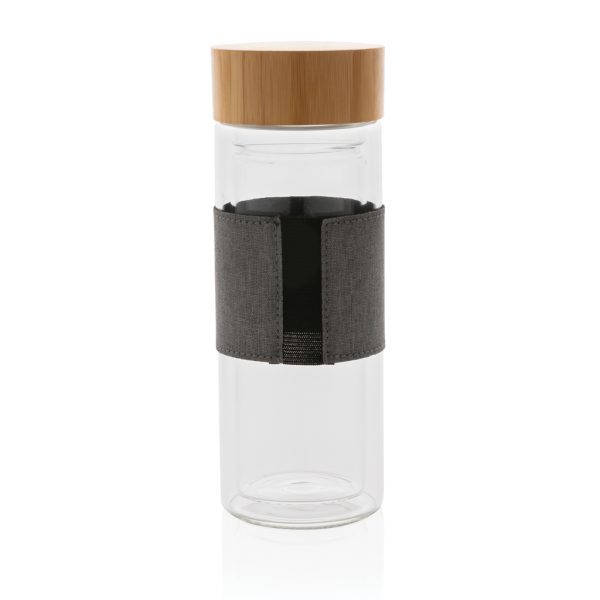 Impact double wall borosilicate glass bottle P436.780