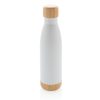 Vacuum stainless steel bottle with bamboo lid and bottom P436.793