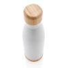 Vacuum stainless steel bottle with bamboo lid and bottom P436.793