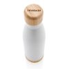 Vacuum stainless steel bottle with bamboo lid and bottom P436.793