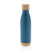 Vacuum stainless steel bottle with bamboo lid and bottom P436.795