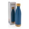 Vacuum stainless steel bottle with bamboo lid and bottom P436.795