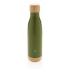 Vacuum stainless steel bottle with bamboo lid and bottom P436.797