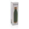 Vacuum stainless steel bottle with bamboo lid and bottom P436.797