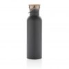 Modern stainless steel bottle with bamboo lid P436.832