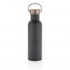 Modern stainless steel bottle with bamboo lid P436.832