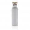 Modern stainless steel bottle with bamboo lid P436.833