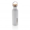 Modern stainless steel bottle with bamboo lid P436.833