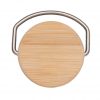 Modern stainless steel bottle with bamboo lid P436.835