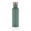 Modern stainless steel bottle with bamboo lid P436.837
