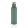 Modern stainless steel bottle with bamboo lid P436.837