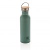 Modern stainless steel bottle with bamboo lid P436.837