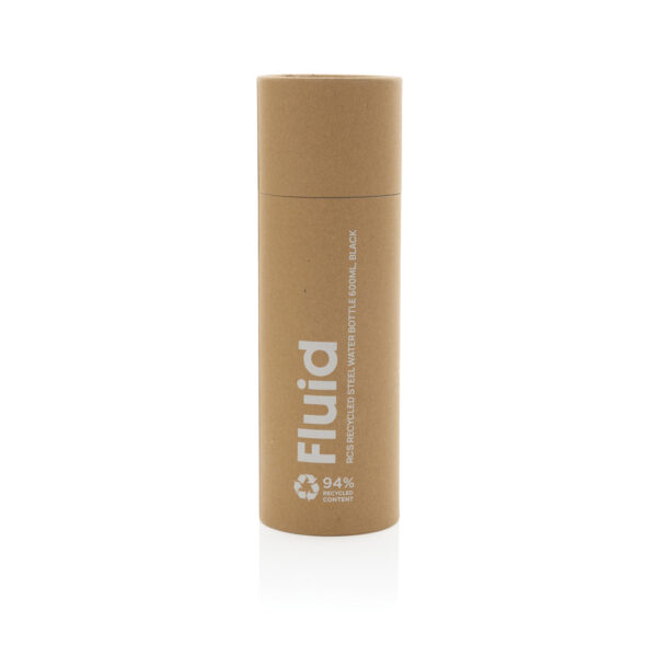 Fluid RCS certified recycled steel water bottle 600ml P437.0701