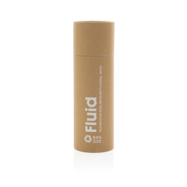 Fluid RCS certified recycled steel water bottle 600ml P437.0703