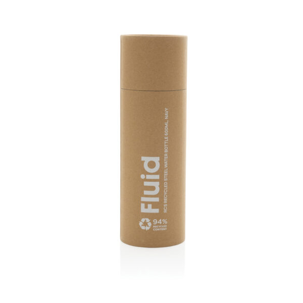Fluid RCS certified recycled steel water bottle 600ml P437.0725