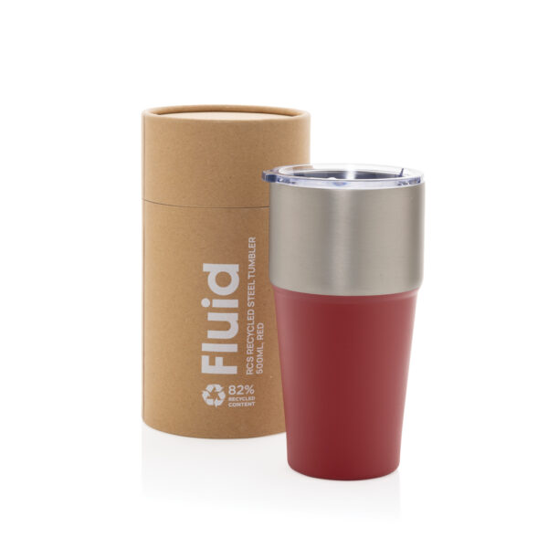 Fluid RCS certified recycled steel tumbler 500ml P437.1324