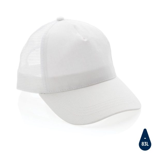Impact AWARE™ Brushed rcotton 5 panel trucker cap 190gr P453.353