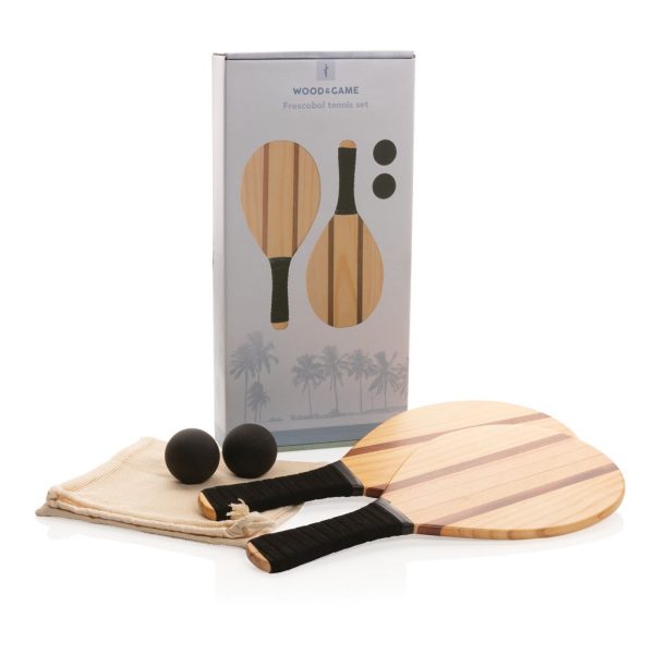 Wooden frescobol tennis set P453.509