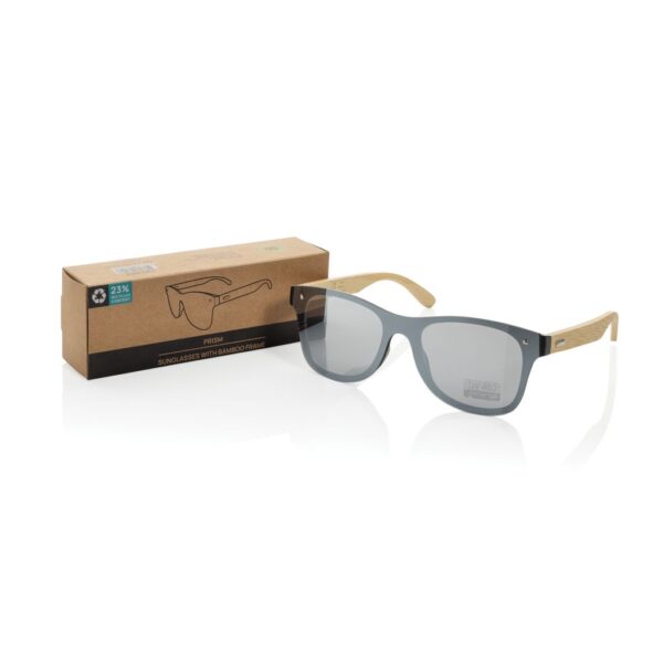 Prism RCS recycled plastic sunglasses with bamboo frame P453.8509