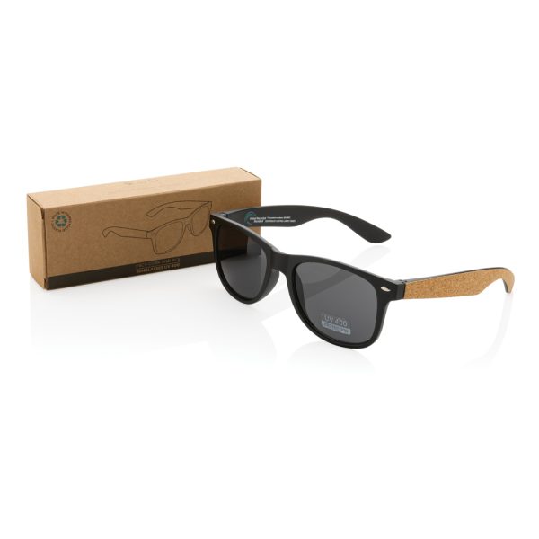 GRS recycled PC plastic sunglasses with FSC® cork P453.881