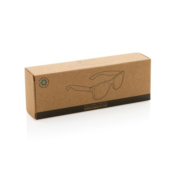 GRS recycled PC plastic sunglasses with FSC® cork P453.881