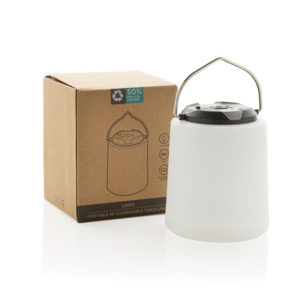 Limio RCS recycled plastic portable re-chargeable table lamp P513.5003