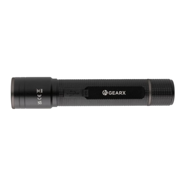 Gear X RCS recycled aluminum USB-rechargeable torch P513.901