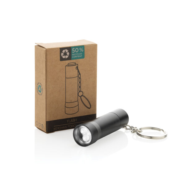 Flash RCS recycled aluminium keychain torch P514.0401