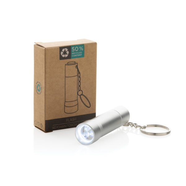 Flash RCS recycled aluminium keychain torch P514.0402