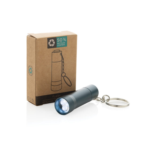 Flash RCS recycled aluminium keychain torch P514.0405