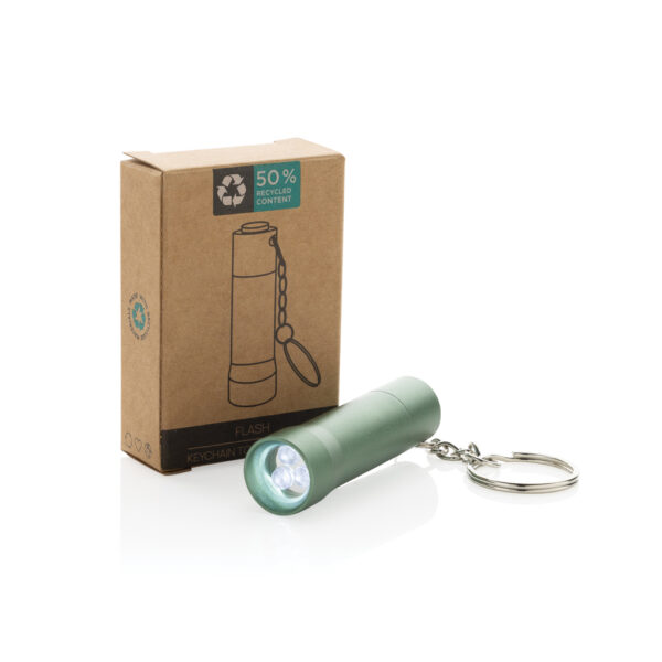 Flash RCS recycled aluminium keychain torch P514.0407