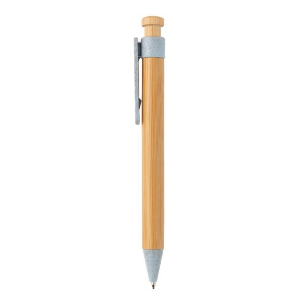 Bamboo pen with wheatstraw clip P610.545