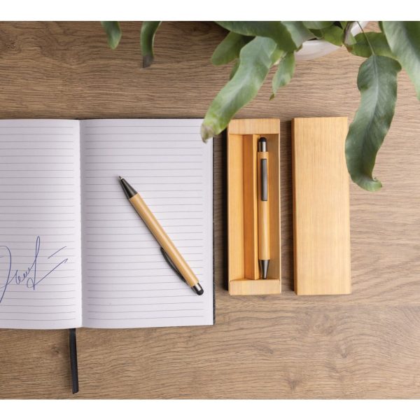 FSC® bamboo modern pen set in box P611.109