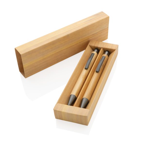 FSC® bamboo modern pen set in box P611.109