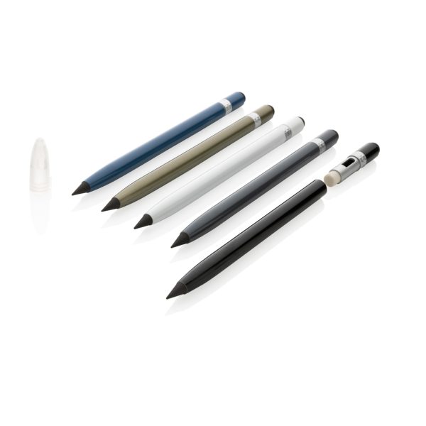 Aluminum inkless pen with eraser P611.121