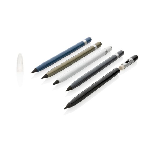 Aluminum inkless pen with eraser P611.122