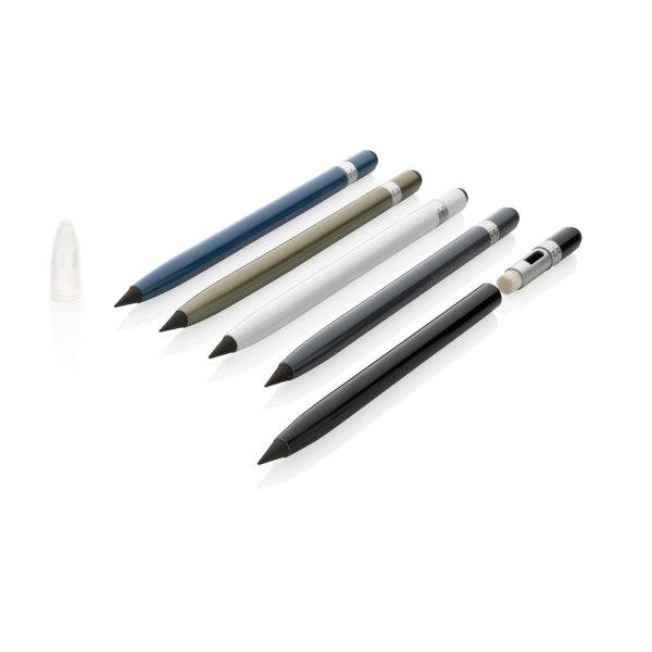 Aluminum inkless pen with eraser P611.123