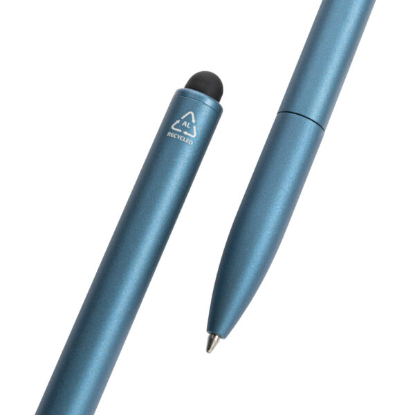 Kymi RCS certified recycled aluminium pen with stylus P611.235