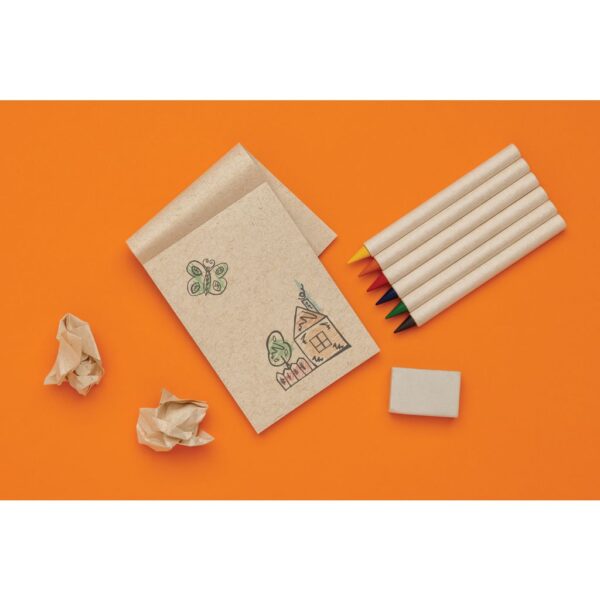 Micki GRS infinity 6pc colouring pencil set with notepad P611.3603