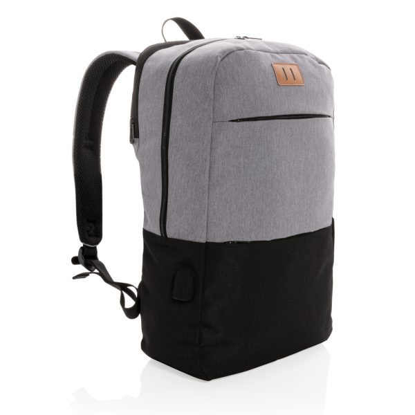 Modern 15.6" USB & RFID laptop backpack PVC free P760.051