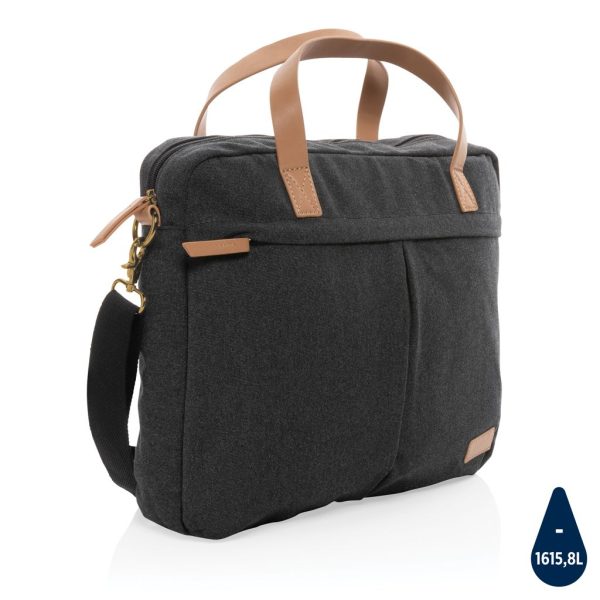 Impact AWARE™ 16 oz. recycled canvas laptop bag P760.231