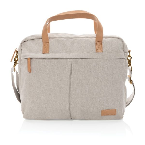 Impact AWARE™ 16 oz. recycled canvas laptop bag P760.232