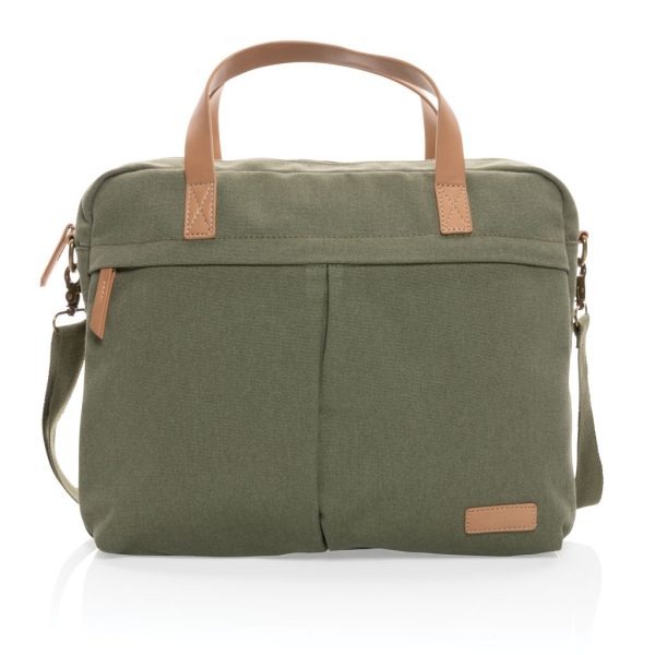 Impact AWARE™ 16 oz. recycled canvas laptop bag P760.237