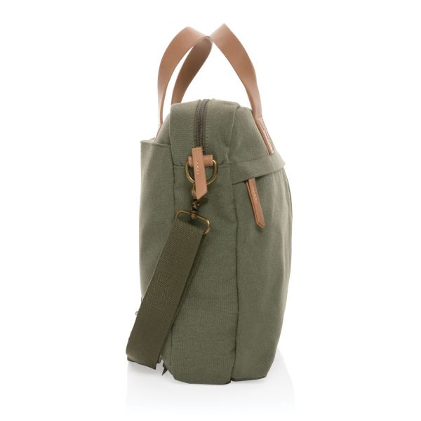 Impact AWARE™ 16 oz. recycled canvas laptop bag P760.237