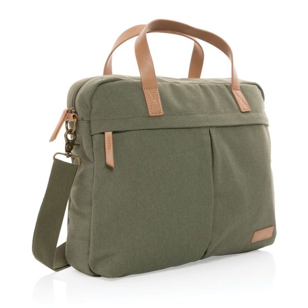 Impact AWARE™ 16 oz. recycled canvas laptop bag P760.237