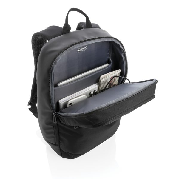 Swiss Peak laptop backpack with UV-C steriliser pocket P762.551
