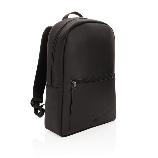 Swiss Peak deluxe vegan leather laptop backpack PVC free P762.561