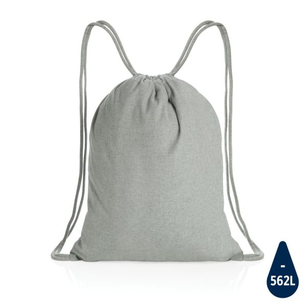 Impact AWARE™ Recycled cotton drawstring backpack 145g P762.632