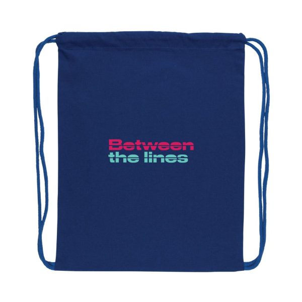 Impact AWARE™ Recycled cotton drawstring backpack 145g P762.635