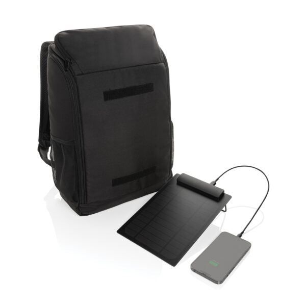 Pedro AWARE™ RPET deluxe backpack with 5W solar panel P763.291
